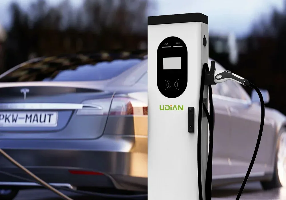Floor-standing AC EV charging station